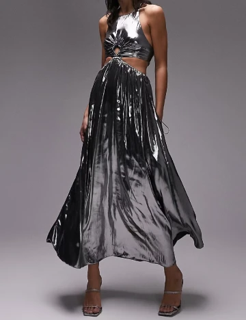 Rochie lunga Top Shop, argintiu Gri