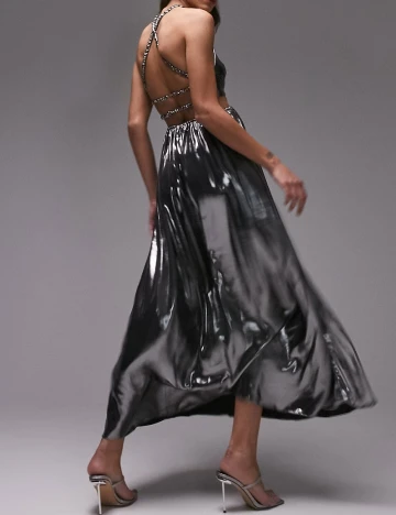 Rochie lunga Top Shop, argintiu Gri