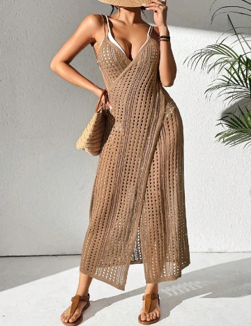 Rochie de plaja SHEIN, maro Maro