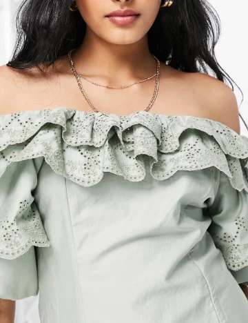 Rochie scurta Top Shop, verde Verde