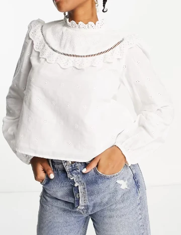 Bluza Miss Selfridge, alb Alb