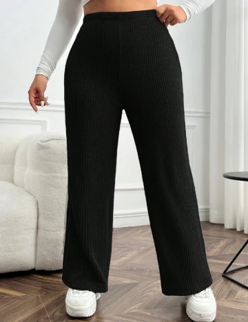 Pantaloni SHEIN CURVE, negru Negru