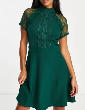 Rochie scurta Liquorish, verde Verde
