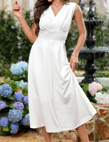 Rochie medie SHEIN, alb Alb