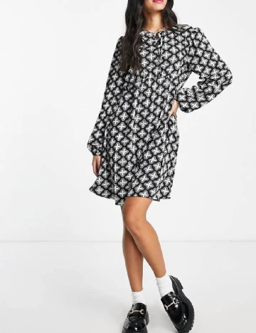 Rochie scurta Pieces, negru Negru