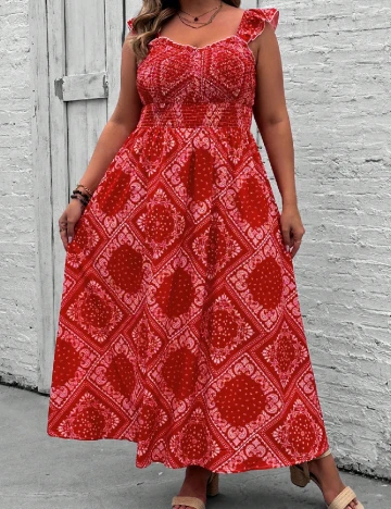 Rochie lunga SHEIN CURVE, rosu