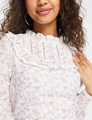 Rochie scurta Glamorous, alb