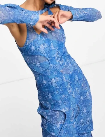 Rochie lunga Annorlunda, albastru