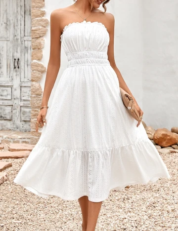 Rochie medie SHEIN, alb