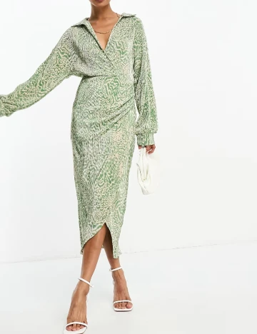 Rochie medie ASOS, verde