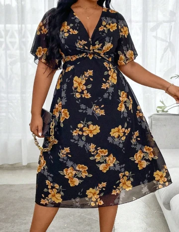 Rochie medie SHEIN CURVE, floral