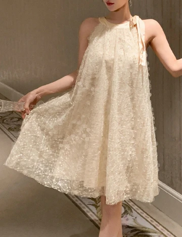 Rochie scurta Dazy, crem