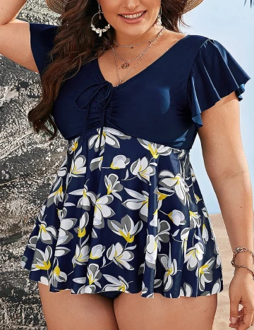 Costum de baie SHEIN CURVE, albastru