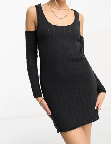 Rochie scurta Stradivarius, gri inchis