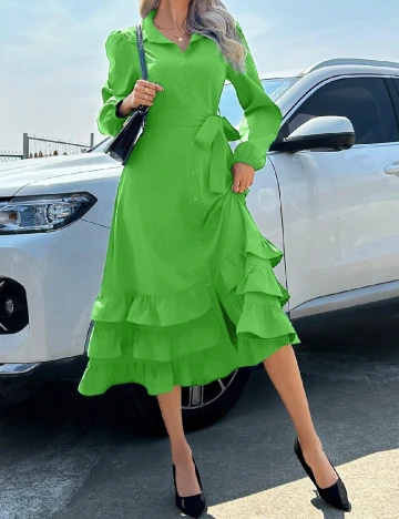 Rochie medie SHEIN, verde