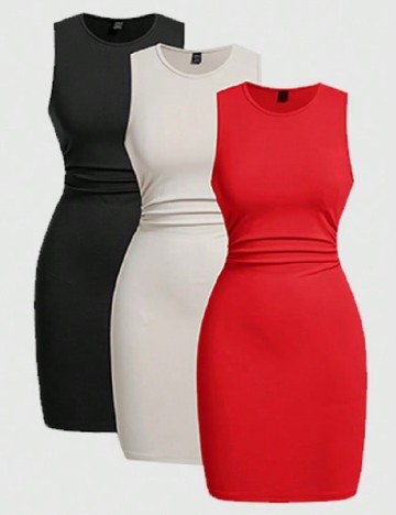 
						Set rochii scurte 3 bucati SHEIN, mix culori