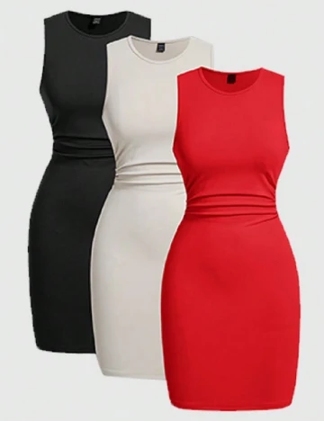 Set rochii scurte 3 bucati SHEIN, mix culori