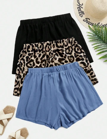 Set Pantaloni scurti 3 perechi SHEIN CURVE, mix culori