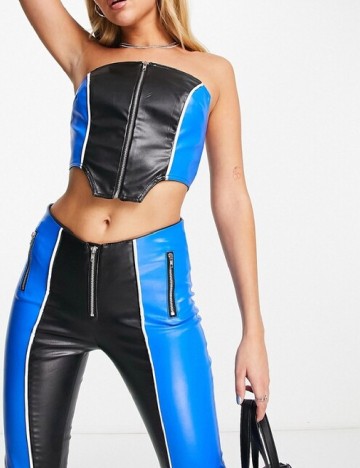 
						Top AsYou, negru/albastru