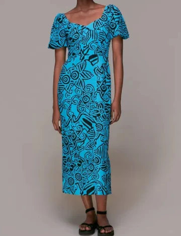 Rochie medie Whistles, albastru Albastru