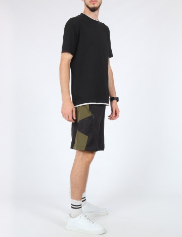 Pantaloni scurti Bolongaro Trevor, negru/verde