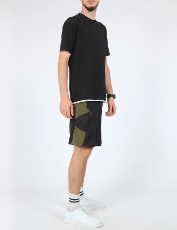 Pantaloni scurti Bolongaro Trevor, negru/verde
