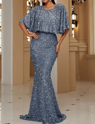 Rochie lunga SHEIN, albastru Albastru