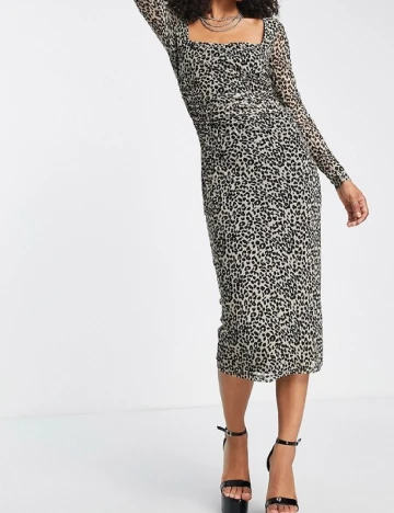 Rochie medie Edited, animal print