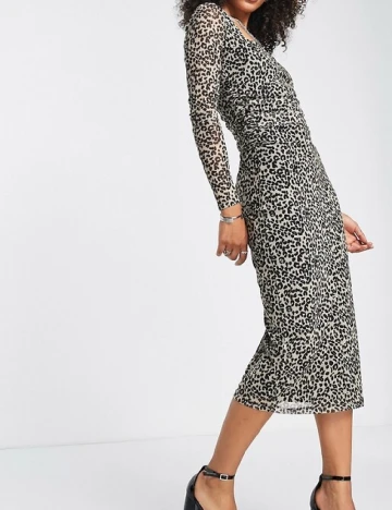 Rochie medie Edited, animal print