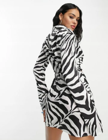 Rochie scurta Public Desire, alb/negru Alb