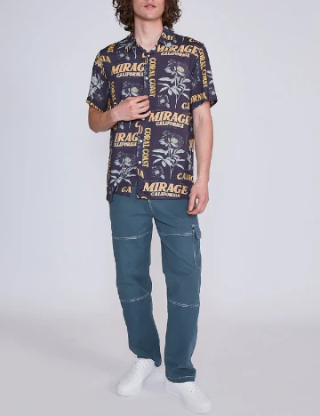 Camasa Oversize Bershka, gri Gri