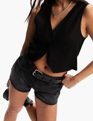 Pantaloni scurti ASOS, negru