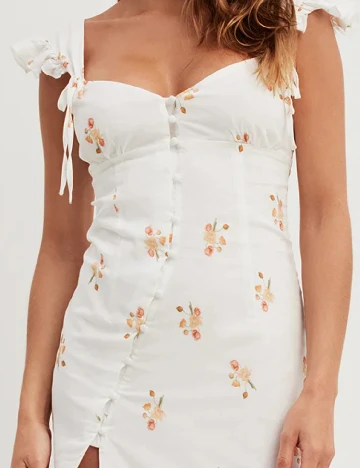 Rochie medie NA-KD, alb