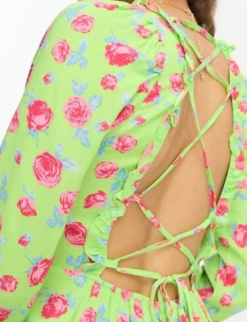 Rochie medie Vila, verde Verde