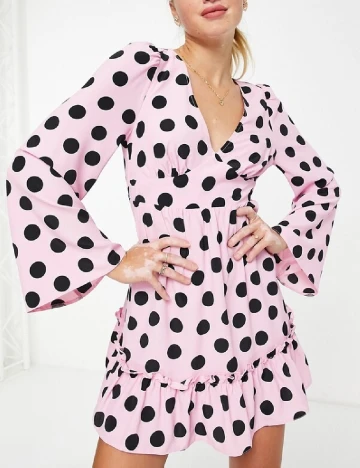Rochie scurta Miss Selfridge, roz