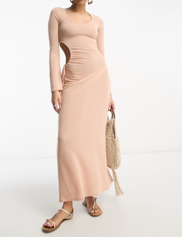Rochie lunga ASOS, piersica