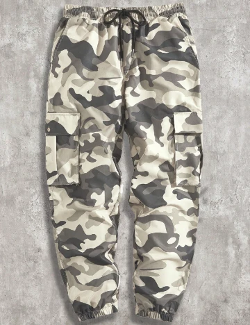 Pantaloni SHEIN, army Crem