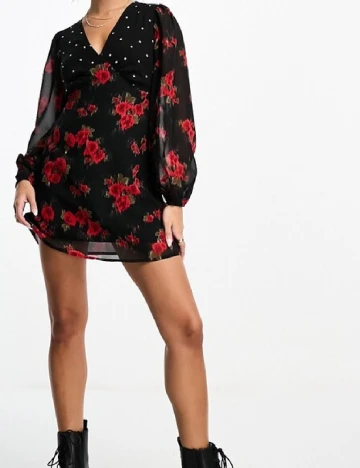 Rochie scurta Wednesday sgirl, negru