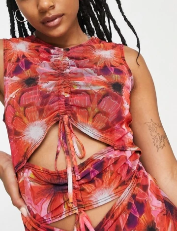 Rochie medie Top Shop, rosu
