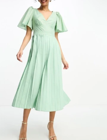 Rochie medie Little Mistress, verde