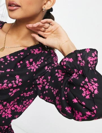 Rochie scurta Pieces, negru Negru