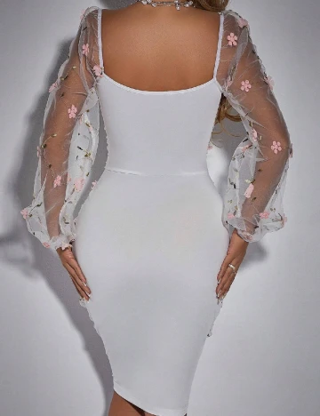 Rochie medie SHEIN CURVE, alb Alb