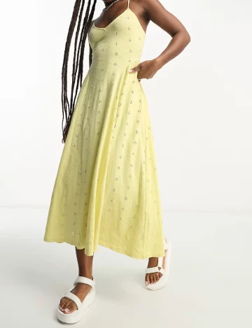 Rochie medie ASOS, galben Galben