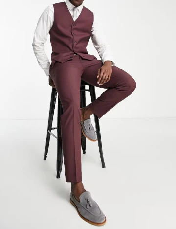 Pantaloni ASOS, visiniu
