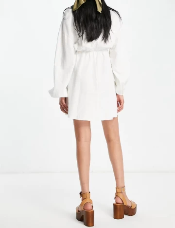 Rochie scurta ASOS, ecru Alb