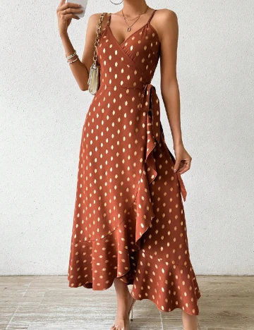 Rochie lunga SHEIN, caramiziu
