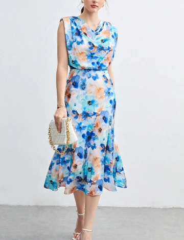 Rochie medie SHEIN, albastru Albastru