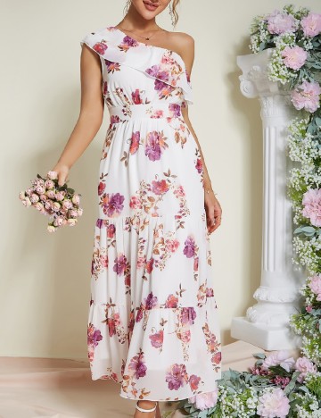 
						Rochie lunga Eilly Bazar, alb