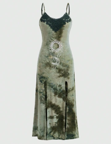 Rochie lunga Romwe, verde Verde