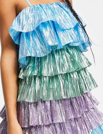 Rochie scurta Collective The Label, mix culori Mix culori